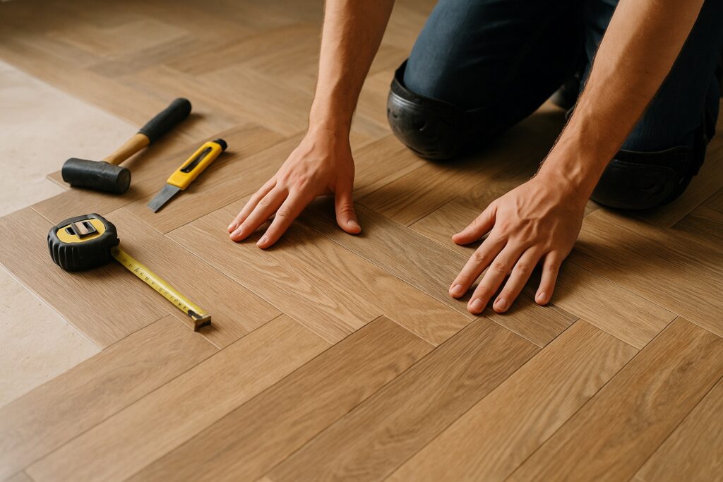 Zelf PVC visgraat leggen