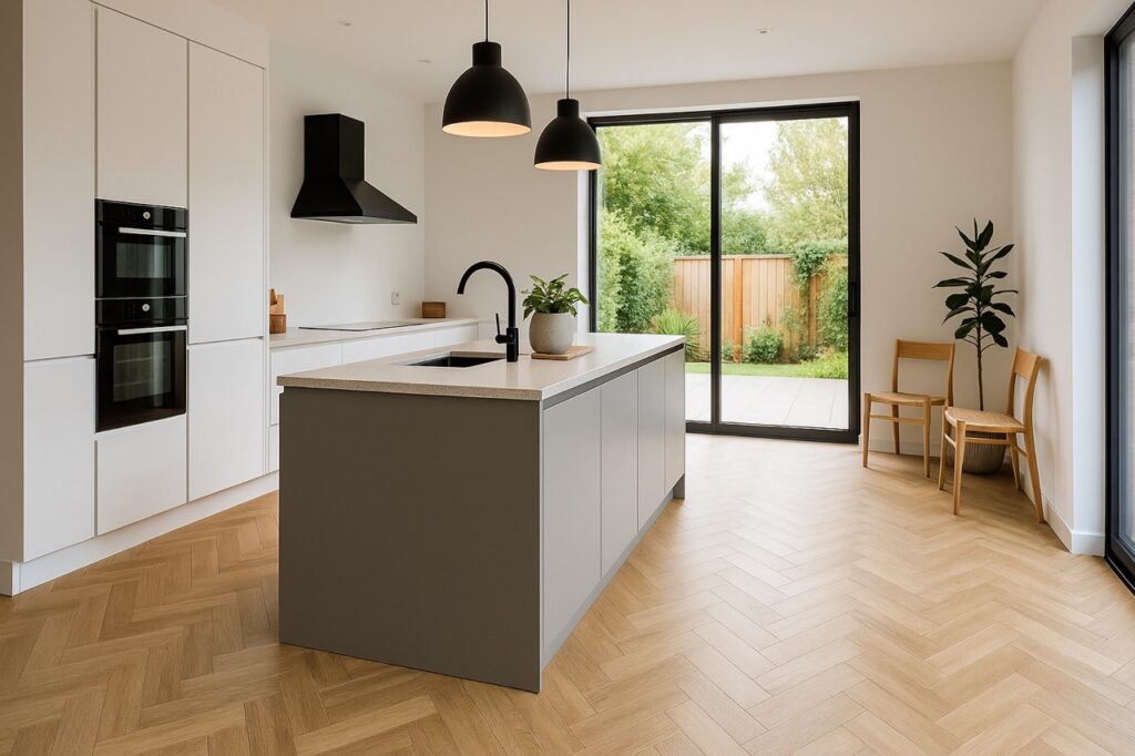 PVC keukenvloer visgraat groot