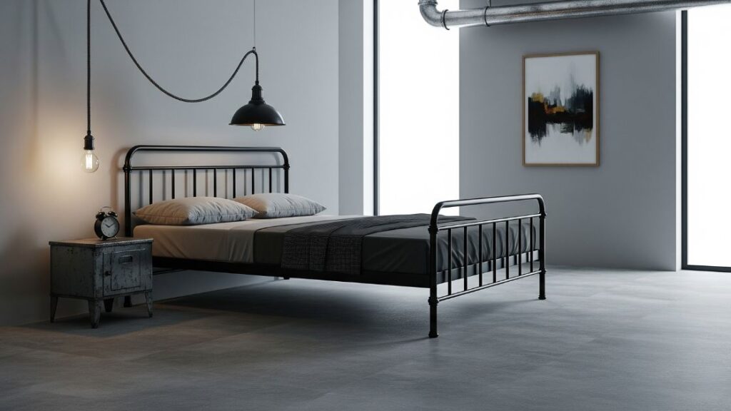 PVC vloer slaapkamer hotel industrieel