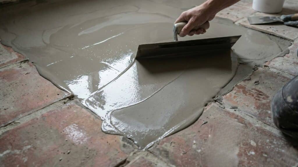 PVC vloer over plavuizen egaliseren