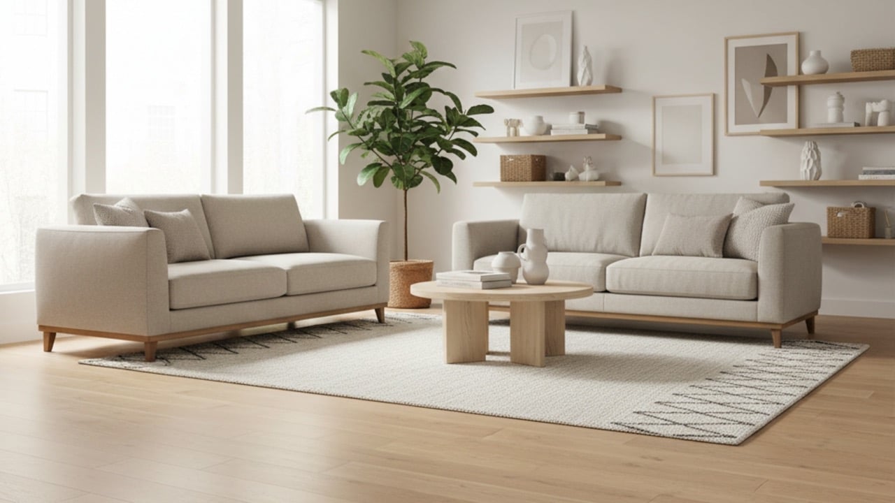 PVC vloer woonkamer met houtlook