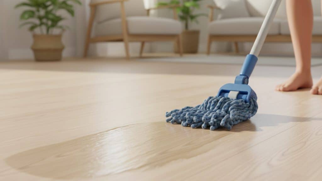 Verkleuring PVC vloer verwijderen