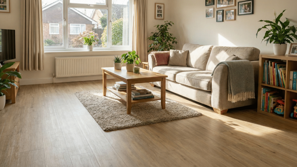 PVC vloer in moderne gezinswoning met goede prijs-kwaliteitverhouding