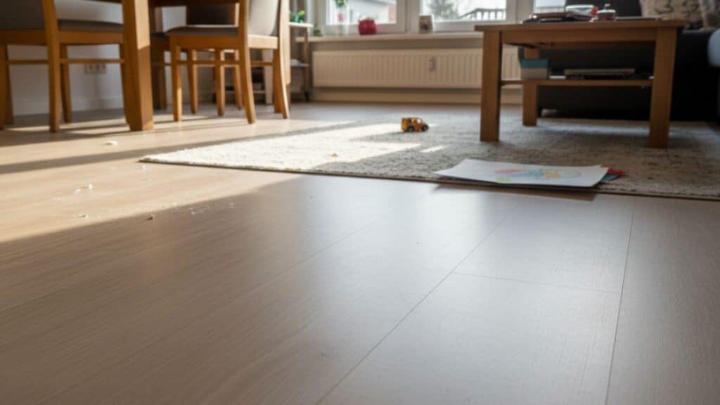 Slijtvaste pvc vloer in dagelijks gebruik