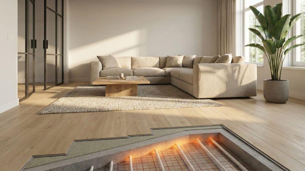 Warmteweerstand van een PVC vloer in combinatie met vloerverwarming
