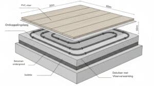 PVC vloer in combinatie met vloerverwarming en temperatuurwerking