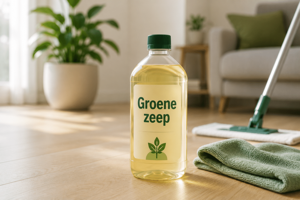 PVC vloer met groene zeep schoonmaken