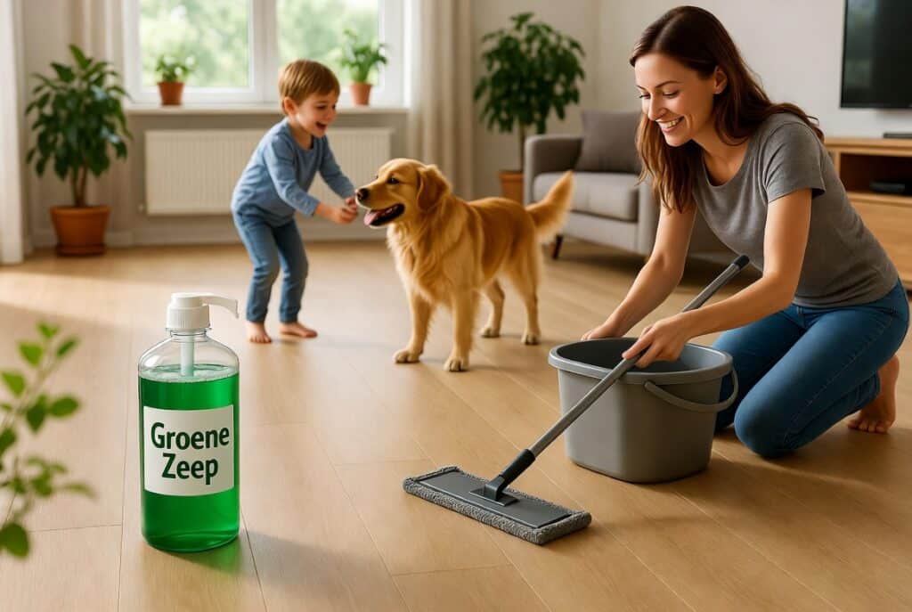 PVC vloer reinigen met groene zeep