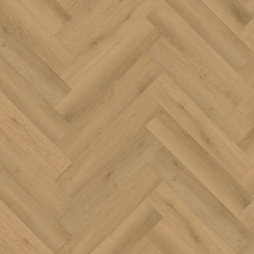 Bovenaanzicht van de Gelasta Intense Walvisgraat 1400 Oak Light PVC vloer