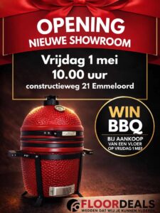 Aankondiging opening nieuwe showroom met BBQ-actie